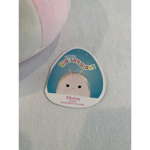 Squishmallow KellyToy Silvina The Sea Snail 8in Sea Life Squad Pink Rainbow Spar - Picture 2 of 9